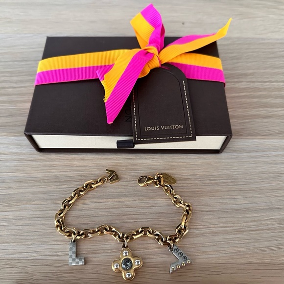 Louis Vuitton Love Letters bracelet Gold tones multicolour - Picture 2 of 7